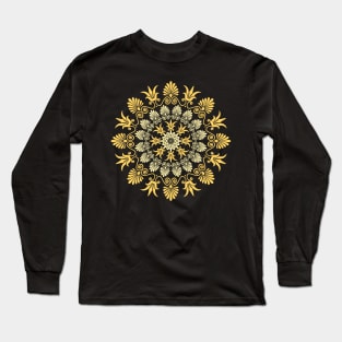 Gold Greek ornament and floral pattern Long Sleeve T-Shirt